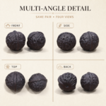 Lifelike handmade Yixing zisha walnut tea pet pair set with natural clay texture. Ideal gongfu tea table ornament & collectible oriental craft gift for tea lovers. - Image 3