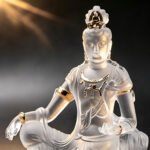 Liuli Crystal Guanyin Statue