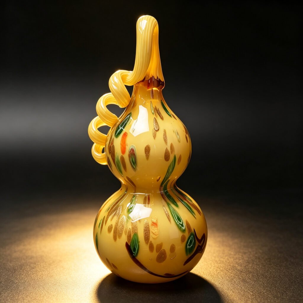 Hand Blown Glass Gourd