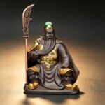 Guan Yu God of Wealth Purple Clay Tea Pet Statue