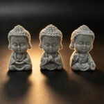 Sandstone Mini Buddha Tea Pet Set of 3