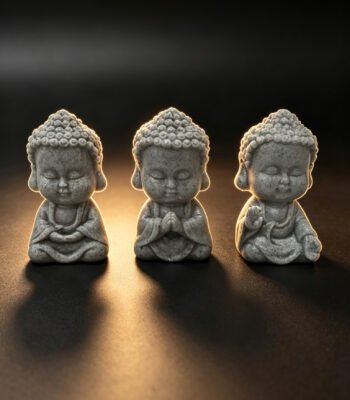 Sandstone Mini Buddha Tea Pet Set of 3