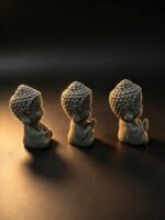 Sandstone Mini Buddha Tea Pet Set of 3