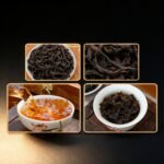 Premium Black Tea Gift Set with Teapot & Cups — Chinese Jin Jun Mei Loose Leaf Tea, Pu'er Tuocha & Rougui, Luxury Wood-Grain Phoenix Gift Box - Image 4