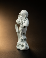 Sandstone Bodhidharma Tea Pet Buddha Figurine, Hand Carved Hollow Taihu Stone Dharma Monk Statue Oriental Zen Decor Gift for Tea Lovers Home Tea Room Tabletop - Image 6