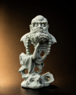 Sandstone Bodhidharma Tea Pet Buddha Figurine, Hand Carved Hollow Taihu Stone Dharma Monk Statue Oriental Zen Decor Gift for Tea Lovers Home Tea Room Tabletop - Image 9