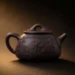 Koi Lotus Relief Zisha Shi Piao Teapot