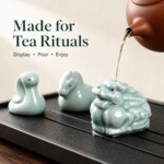 Ultimate Beautiful Celadon Crackle Glaze 12 Chinese Zodiac Tea Pet Complete Set | Oriental Ceramic Tea Table Ornament for Tea Rituals - Image 5
