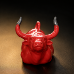 Premium Red Bull Ceramic Tea Pet, Auspicious Lucky Feng Shui Red Ox Bull Figurine, Prosperity Bullish Ornament Gift for Traders & Tea Lovers - Image 3