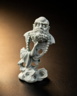 Sandstone Bodhidharma Tea Pet Buddha Figurine, Hand Carved Hollow Taihu Stone Dharma Monk Statue Oriental Zen Decor Gift for Tea Lovers Home Tea Room Tabletop - Image 8