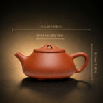Dragon Blood Sand Stone Scoop Teapot, Traditional Handcrafted Yixing Zisha Purple Clay Shi Piao Pot for Gongfu Tea Ceremony - Image 3