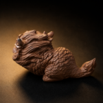 Hand Carved Old Rock Clay Kirin Tea Figurine Auspicious Qilin Tea Pet Table Ornament - Image 6