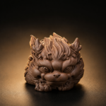 old rock clay kirin tea figurine