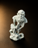 Sandstone Bodhidharma Tea Pet Buddha Figurine, Hand Carved Hollow Taihu Stone Dharma Monk Statue Oriental Zen Decor Gift for Tea Lovers Home Tea Room Tabletop - Image 2