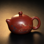 Galloping Horse Landscape Painted Xishi Zisha Teapot | Handmade Yixing Red Clay Kung Fu Tea Pot - Image 3