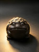 Three-Legged Toad Tea Pets | 3-Piece Handmade Yixing Purple Clay Zisha Tea Figurine Set - Image 5