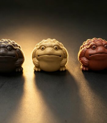 Three-legged toad tea pets