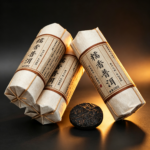 SDRXDE Glutinous Rice Fragrant Ripe Pu'er Tea | 5 Hand-Wrapped Cylinders - Image 2