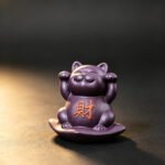 Handmade Yixing Zisha Lucky Cat Tea Pet | Wealth Fortune Tea Gift | Wealth & Fortune Cat - Image 4