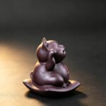 Handmade Yixing Zisha Lucky Cat Tea Pet | Wealth Fortune Tea Gift | Wealth & Fortune Cat - Image 5