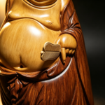 Laughing Buddha Statue — Resin Wood Grain Maitreya Buddha Zen Home Decor - Image 7