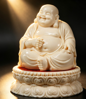 Hand Carved Laughing Buddha Statue