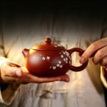 Fully Handmade Yixing Zisha Teapot — Raw Da Hong Pao Red Clay, Classic Xishi Shape with Hand-Painted Plum Blossom, Ball-Hole Strainer, 260ml - Image 7