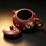 Fully Handmade Yixing Zisha Teapot — Raw Da Hong Pao Red Clay, Classic Xishi Shape with Hand-Painted Plum Blossom, Ball-Hole Strainer, 260ml - Image 8
