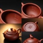 Fully Handmade Yixing Zisha Teapot — Raw Da Hong Pao Red Clay, Classic Xishi Shape with Hand-Painted Plum Blossom, Ball-Hole Strainer, 260ml - Image 10