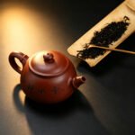 Handmade Yixing Zisha Teapot | 100-Mesh Dragon Blood Clay Bamboo Joint Kung Fu Tea Pot with Cloud Water Zen Calligraphy - Image 10