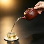 Handmade Yixing Zisha Teapot | 100-Mesh Dragon Blood Clay Bamboo Joint Kung Fu Tea Pot with Cloud Water Zen Calligraphy - Image 11