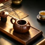 Handmade Bamboo Xishi Yixing Teapot — Dicaoqing Purple Clay, 250ml - Image 10