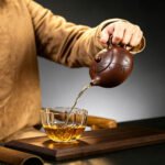Handmade Bamboo Xishi Yixing Teapot — Dicaoqing Purple Clay, 250ml - Image 11